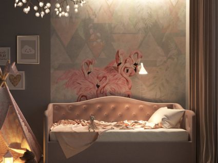 Кровать Nuvola Elea Velutto 26 (с подъемным механизмом) 90х200