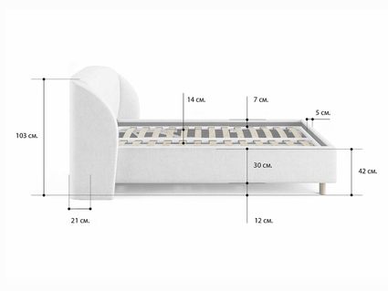 Кровать Сонум Valencia Рогожка Графит
