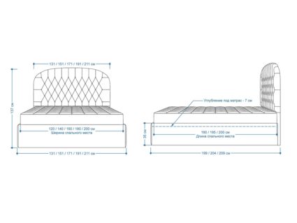 Кровать Lonax Венеция велюр Dolly-1 120х190