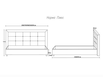 Кровать Димакс Норма + Нуар 120х190