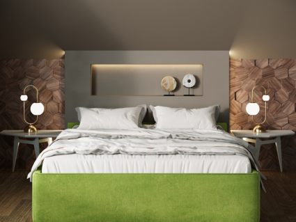 Кровать Nuvola Alba Velutto 14 (с подъемным механизмом)