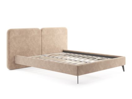 Кровать Сонум Brooklyn Микровелюр Светло-серый 160х190