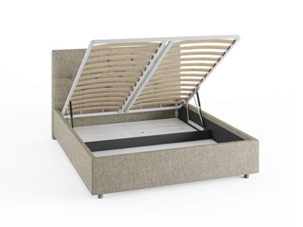 Кровать Сонум Bari Рогожка Пепельный (с подъемным механизмом)