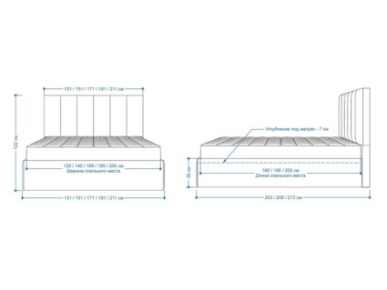 Кровать Lonax Милана велюр Dolly-1 (с подъемным механизмом) 200х195