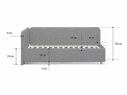 Кровать Сонум Capri Рогожка Марсала 120х190