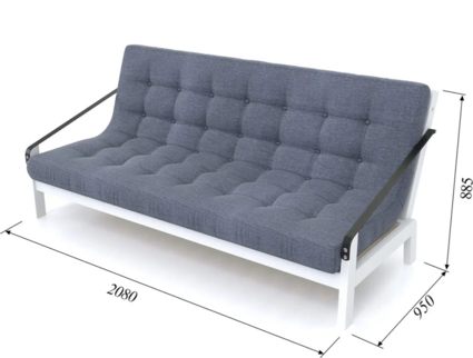 Диван Арско Локи трехместный серый