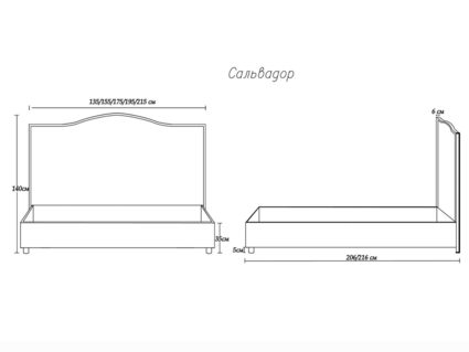 Кровать Димакс Сальвадор Сапфир 120х200